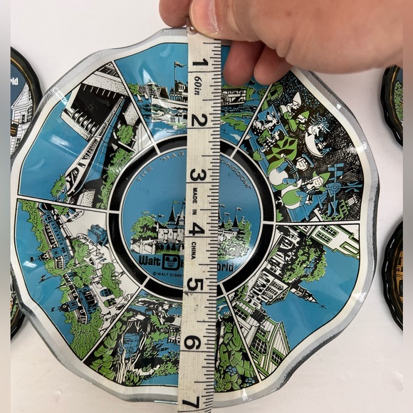 Vintage MCM Walt Disney World Glass Candy Dish Plate Bowl Memorabilia 1970s Rare - Picture 3 of 8